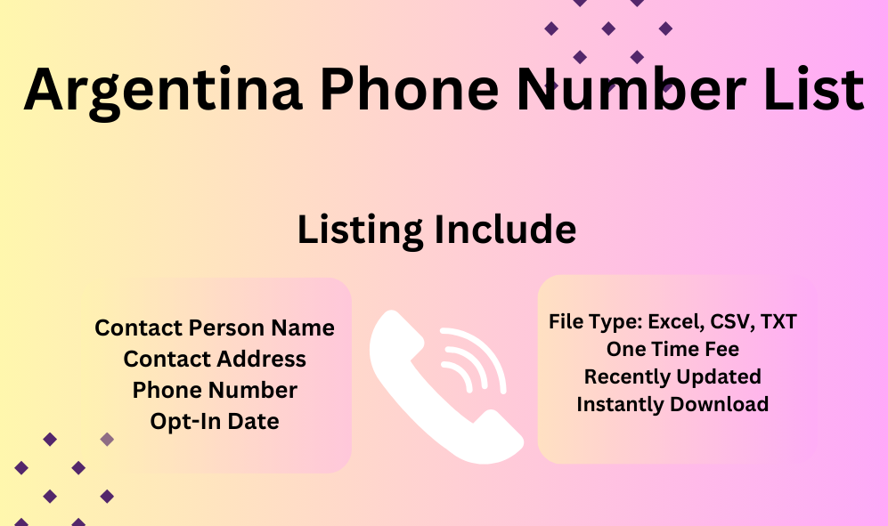 Argentina phone number list