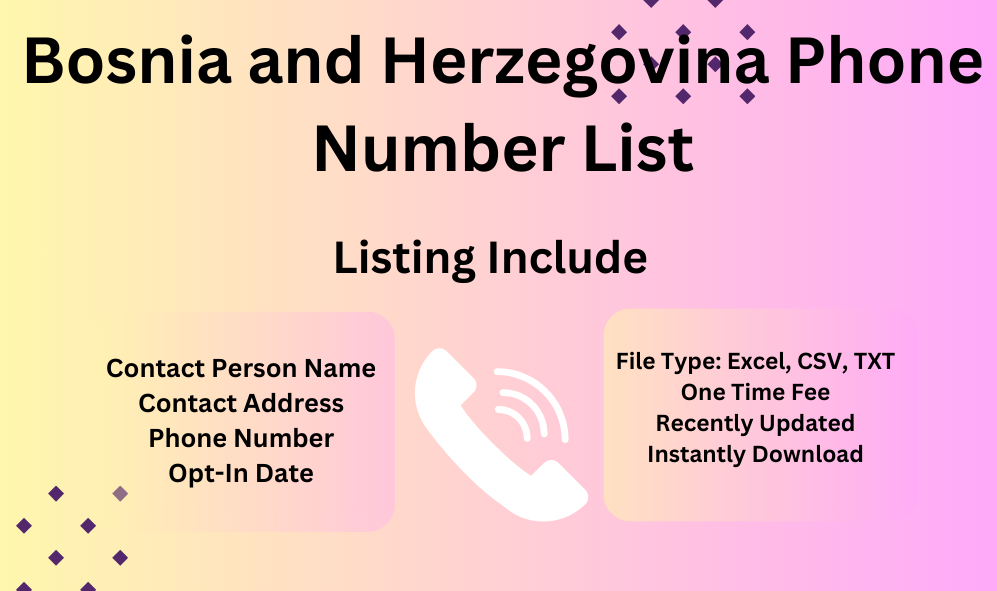 Bosnia and Herzegovina phone number list