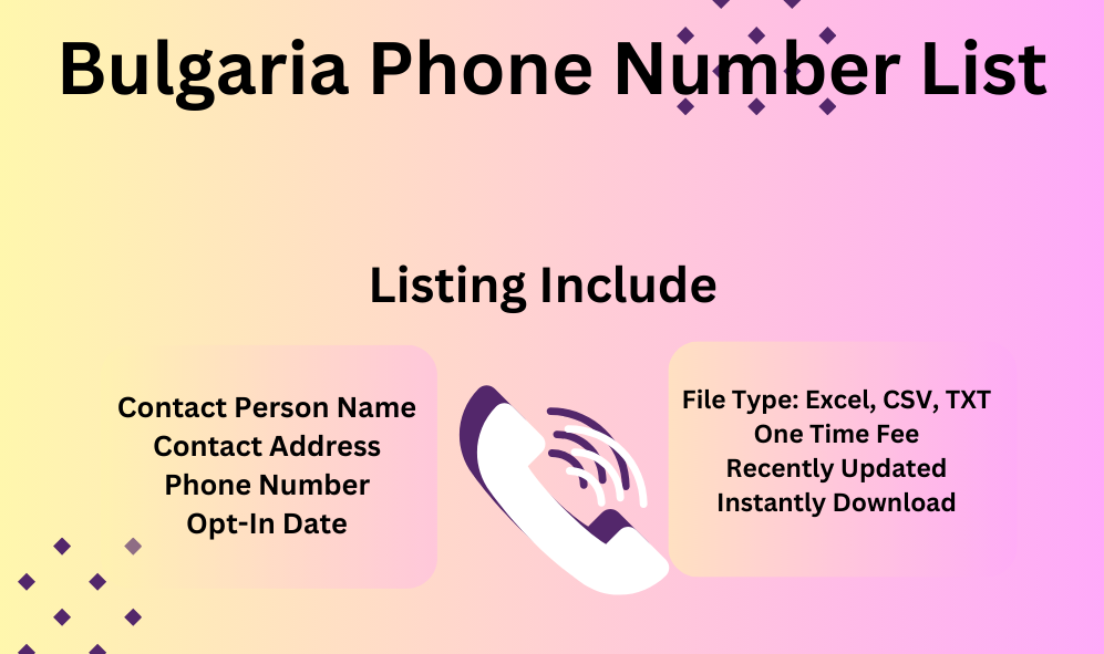 Bulgaria phone number list