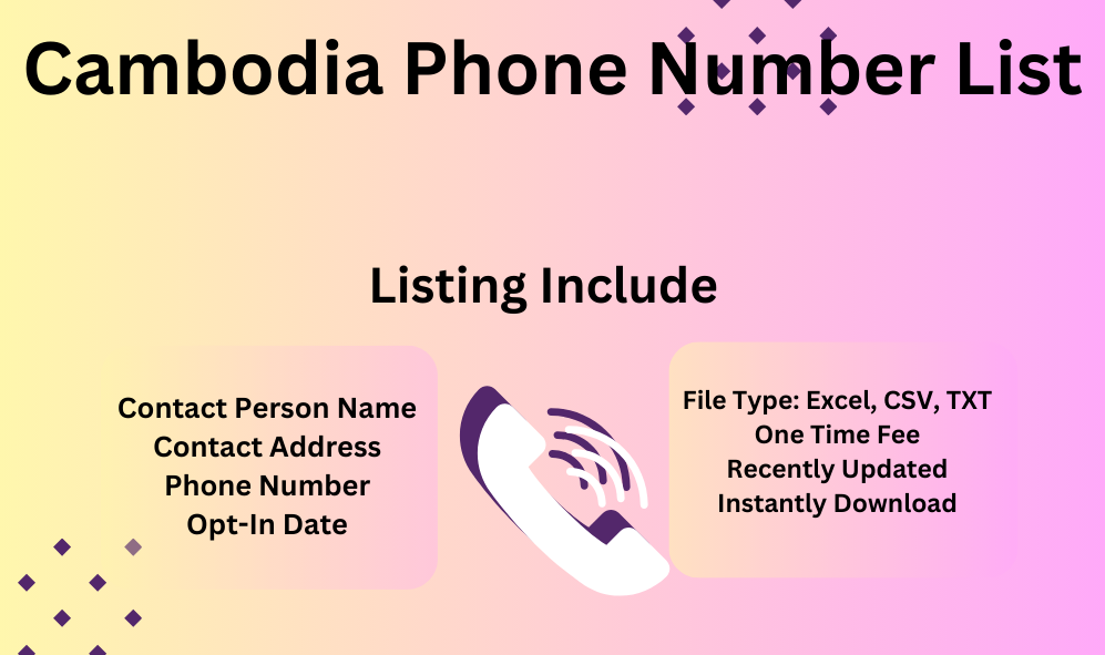 Cambodia phone number list