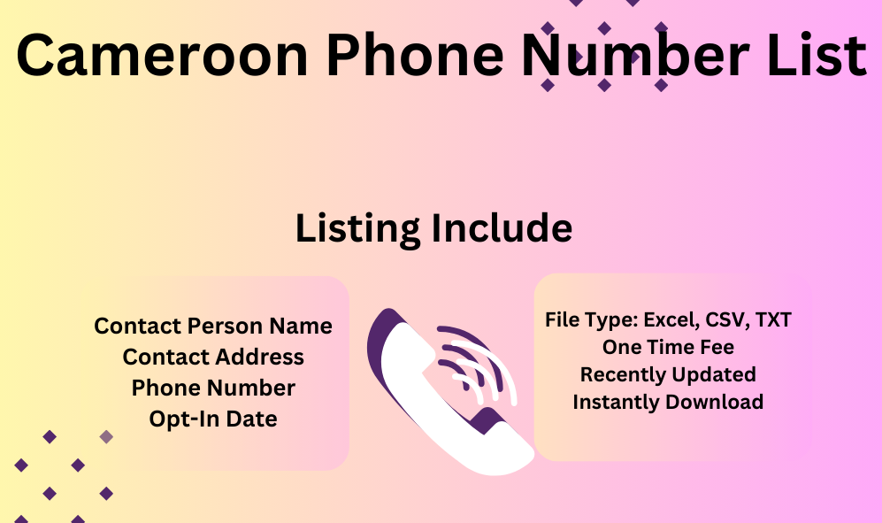 Cameroon phone number list