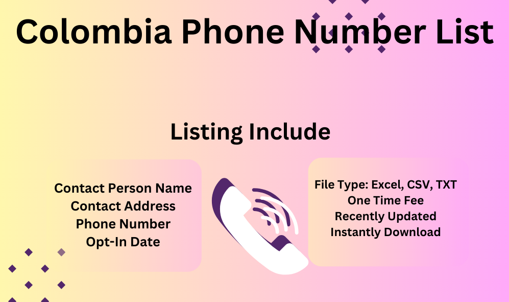 Colombia phone number list