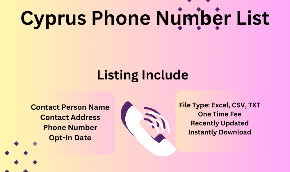 Cyprus phone number list