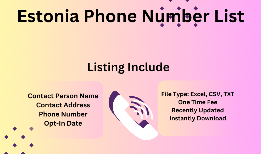 Estonia phone number list