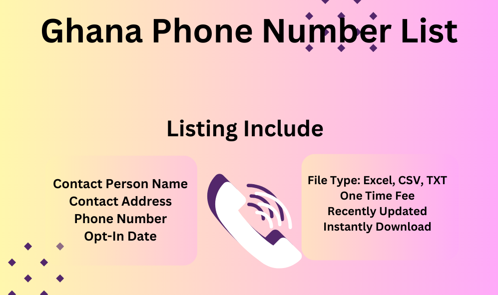 Ghana phone number list