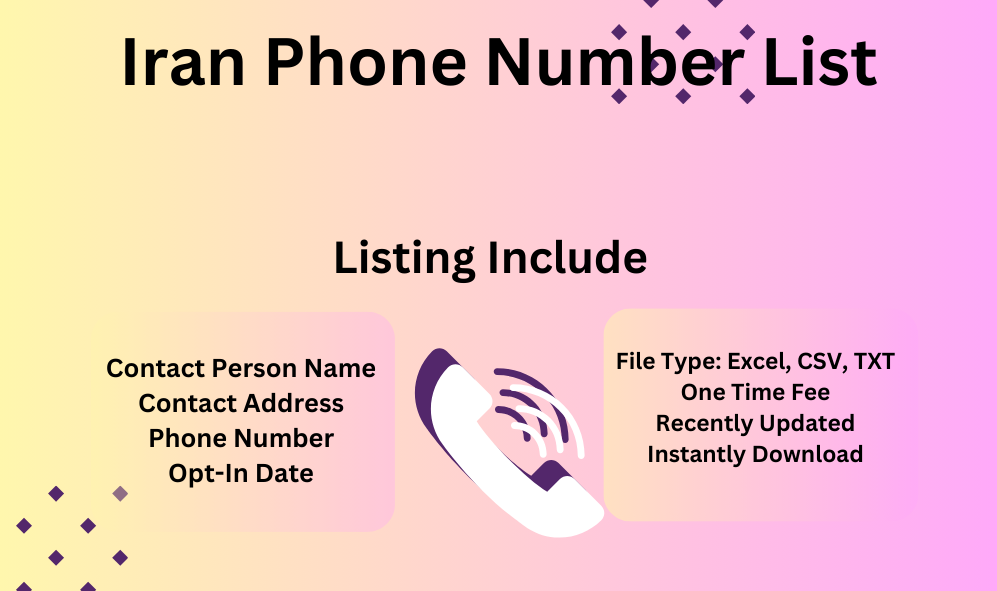 Iran phone number list