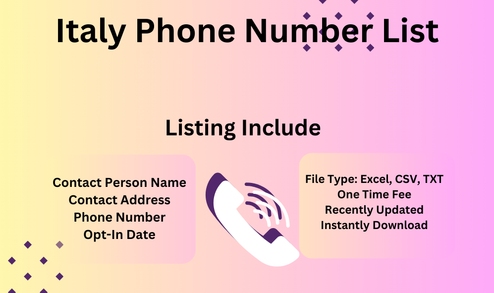 Italy phone number list