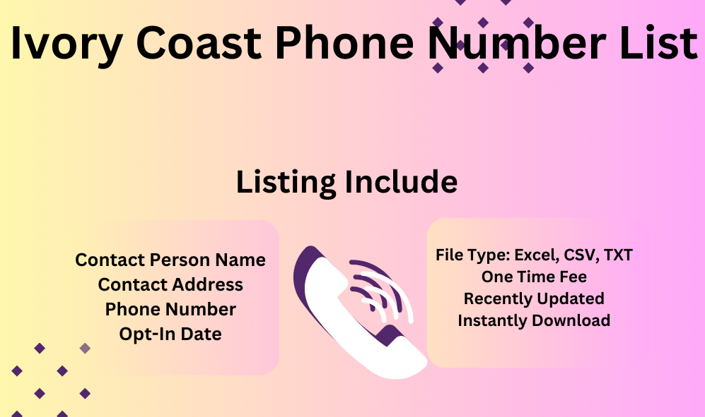 Ivory Coast phone number list