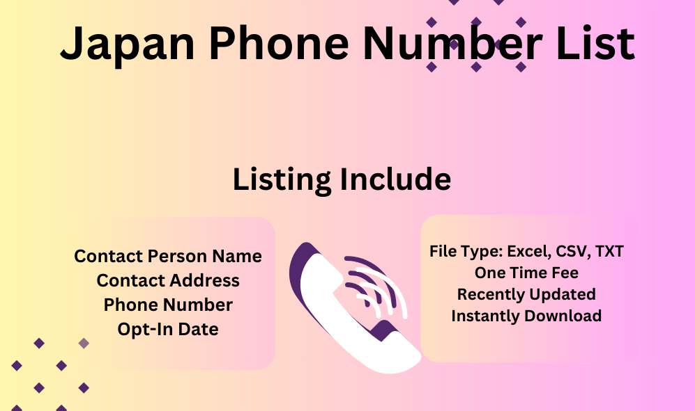 Japan phone number list