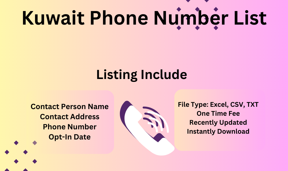 Kuwait phone number list