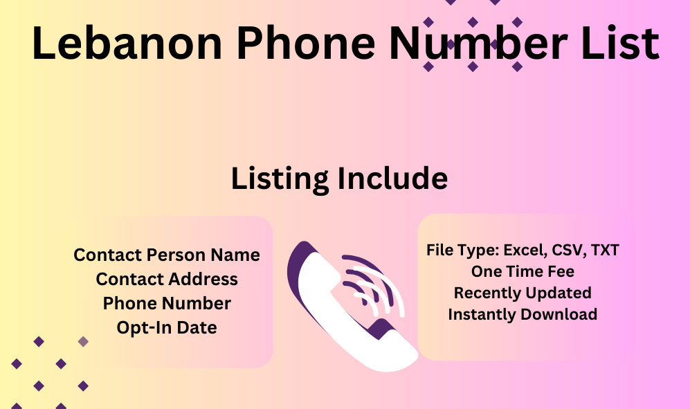 Lebanon phone number list