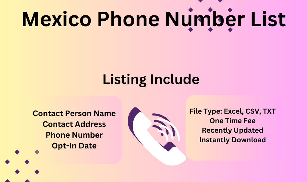 Mexico phone number list