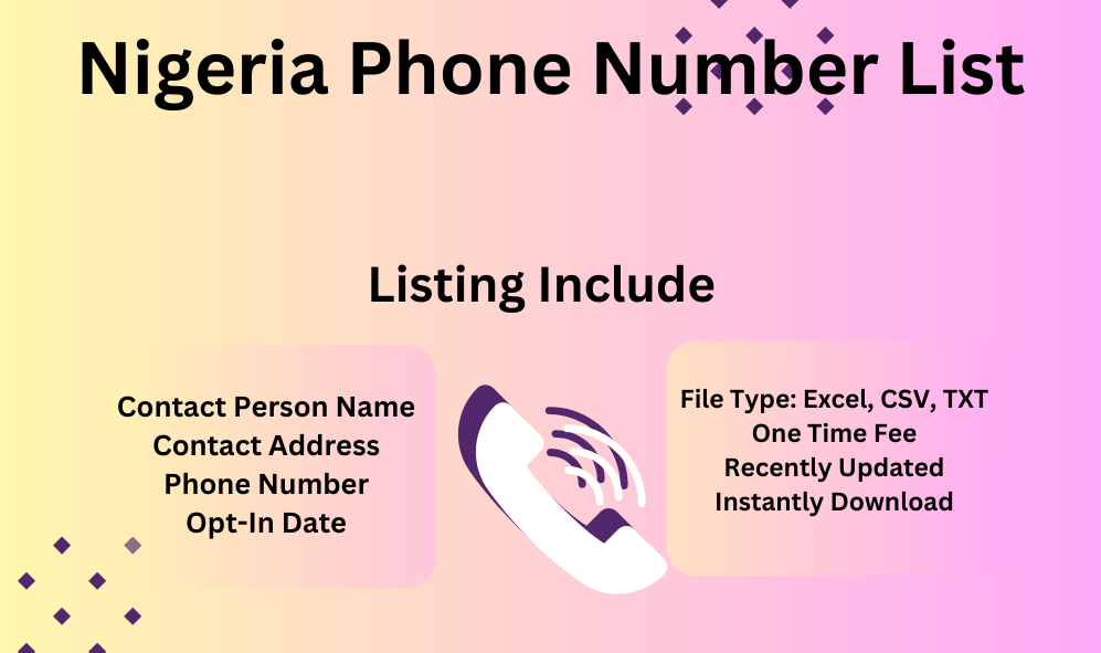 Nigeria phone number list