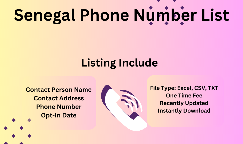 Senegal phone number list