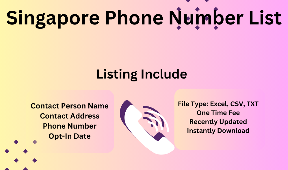 Singapore phone number list