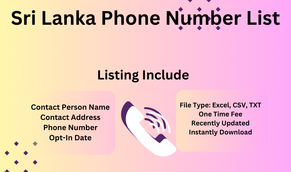 Sri Lanka phone number list