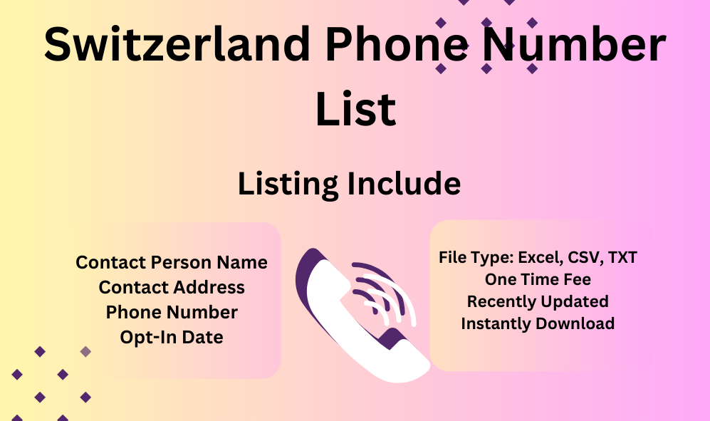 Switzerland phone number list