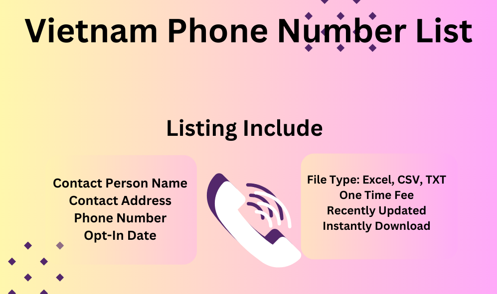 Vietnam phone number list