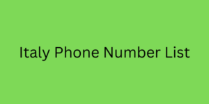 Italy Phone Number List